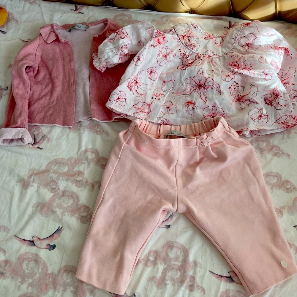 Authentic baby Dior outfit 3 pieces